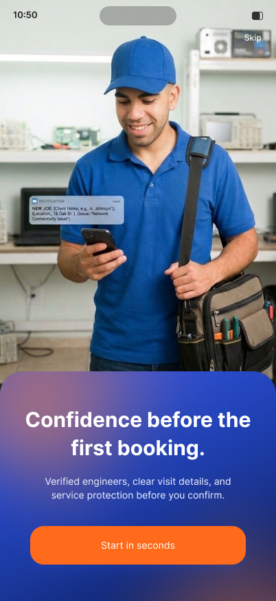 Confidence before the first booking.